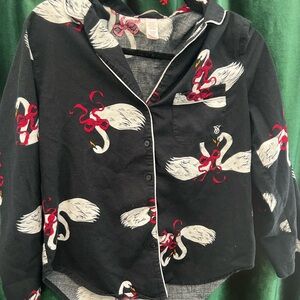 Victoria's Secret Swan-Print Pajama Set
